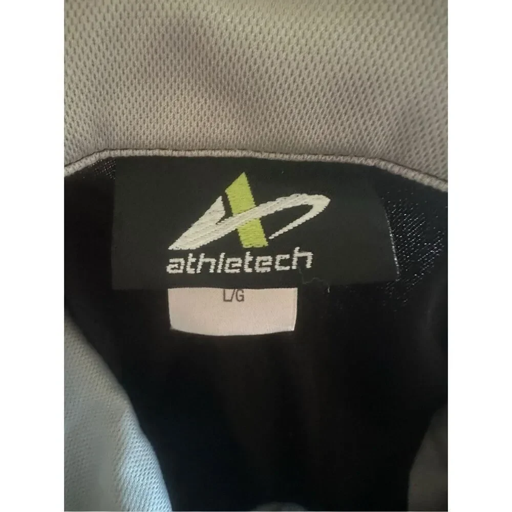 Athletech Black Colorblock Full Zip Activewear Performance Jacket Men's Large